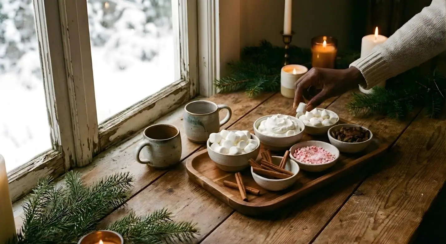 Set up a hot chocolate bar