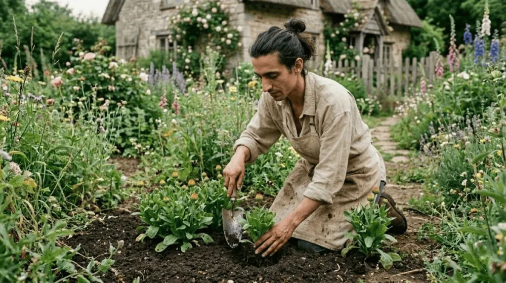 Planting bee-friendly flowers in large clusters helps pollinators forage more efficiently without wasting flying energy.