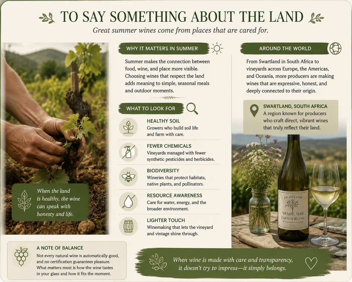 To say something about the land
