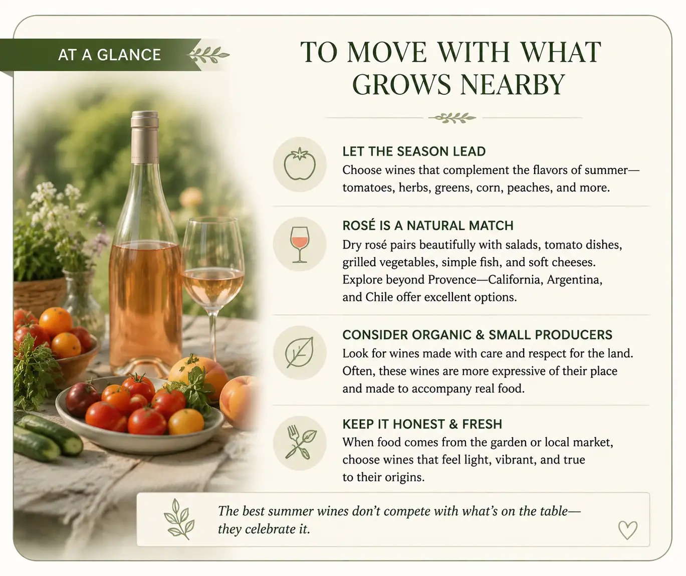 To move with what grows nearby