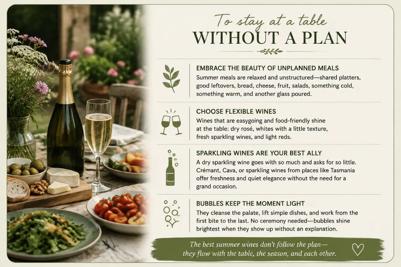 To stay at a table without a plan